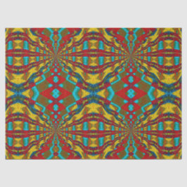 Boho Hippie Red Yellow Blue Vintag Tribal Ethnic Seidenpapier