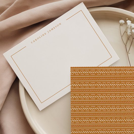 Boho Hippie Retro Flat Note Card Mitteilungskarte