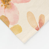 Boho hippie rustikale erdige natürliche Blume Fleecedecke (Ecke)