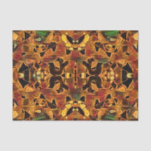 Boho Hippie Tribal Brown Green Red Pattern