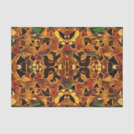 Boho Hippie Tribal Brown Green Red Pattern Seidenpapier