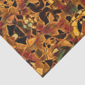 Boho Hippie Tribal Brown Green Red Pattern Seidenpapier (Ausschnitt)