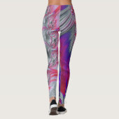 Boho Hippie Trippy Funky Nautilus Spiral Fraktal Leggings (Rückseite)