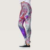 Boho Hippie Trippy Funky Nautilus Spiral Fraktal Leggings (Links)