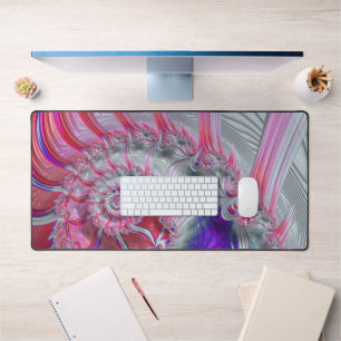 Boho Hippie Trippy Funky Nautilus Spiral Fraktal Schreibtischunterlage