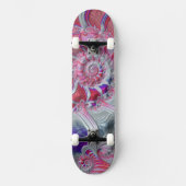 Boho Hippie Trippy Funky Nautilus Spiral Fraktal Skateboard (Vorderseite)