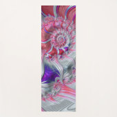 Boho Hippie Trippy Funky Nautilus Spiral Fraktal Yogamatte (Vorderseite)