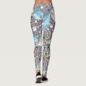 Boho Hippie Trippy Groovy Colorful Pastel Fraktal Leggings (Rückseite)