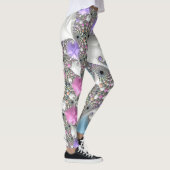 Boho Hippie Trippy Groovy Colorful Pastel Fraktal Leggings (Rechts)