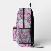 Boho Hippie Unicorn Pastel Mandelbrot Fraktal Bedruckter Rucksack (Rechts)