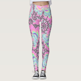 Boho Hippie Unicorn Pastel Mandelbrot Fraktal Leggings