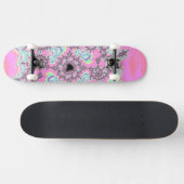 Boho Hippie Unicorn Pastel Mandelbrot Fraktal Skateboard (Horizontal)