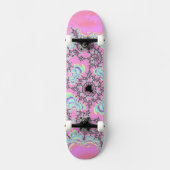 Boho Hippie Unicorn Pastel Mandelbrot Fraktal Skateboard (Vorderseite)