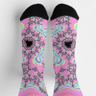 Boho Hippie Unicorn Pastel Mandelbrot Fraktal Socken