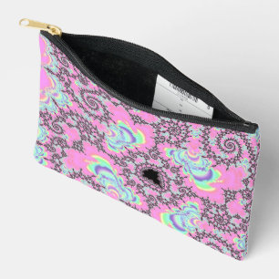 Boho Hippie Unicorn Pastel Mandelbrot Fraktal Zubehörtasche