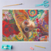 Boho Hippie Vibranred Colored Decoupage Seidenpapier (Basteln)