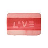 Boho Hippiechic-lebende korallenrote Liebe Badematte (Vorderseite)