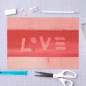 Boho Hippiechic-lebende korallenrote Liebe Seidenpapier (Handwerk)