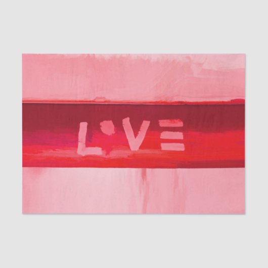 Boho Hippiechic-Rot-Liebe Seidenpapier (Vorderseite)