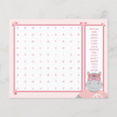 Boho Hippo Kids Valentine's Day Card (Rückseite)