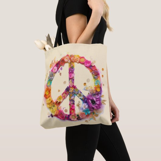 Boho Hippy 60er 70er Friedenszeichen Tasche (Von Nahem)