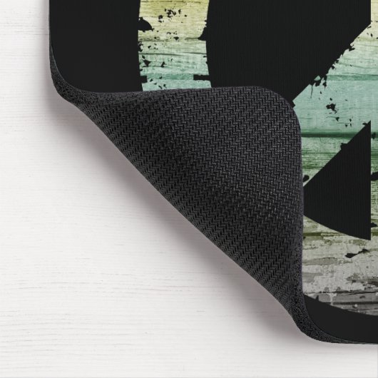 Boho Hippy 60s 70s Peace Sign Mousepad (Ecke)