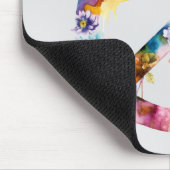 Boho Hippy 60s 70s Peace Sign Mousepad (Ecke)