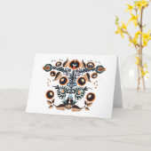 Boho Hippy Karte (Gelbe Blume)