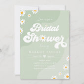 Boho Hippy Vibes Sage Green Festival Brautparty Einladung (Vorderseite)