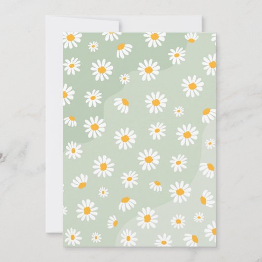 Boho Hippy Vibes Sage Green Festival Brautparty Einladung (Rückseite)