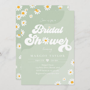 Boho Hippy Vibes Sage Green Festival Brautparty Einladung