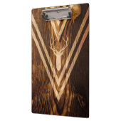 Boho-Hirsch auf rustikalem Holz Klemmbrett (Links)