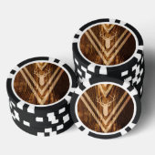 Boho-Hirsch auf rustikalem Holz Pokerchips (Stapel)