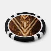 Boho-Hirsch auf rustikalem Holz Pokerchips (Einzeln)