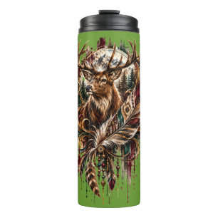 Boho-Hirsch, Träumend von Hirschen Thermosbecher