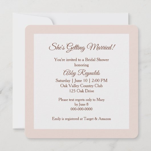 Boho-Hochlandkuh mit Bridal-Headpiece Einladung (Rückseite)