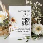 Boho Hochzeit Capture Liebe QR Code Hochzeit Foto Sockelschild