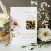 Boho Hochzeit Capture Liebe QR Code Hochzeit Foto Sockelschild