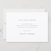 Boho-Hochzeit Danke Foto-Collage-Karte (Rückseite)