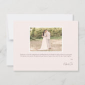 Boho-Hochzeit Danksagungskarte Dankeskarte (Rückseite)