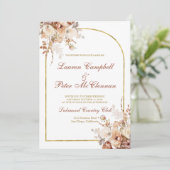 Boho Hochzeit-Einladung Einladung (Stehend Vorderseite)
