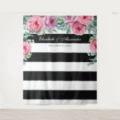 Boho Hochzeit Hintergrund. Rosa Blume im Hintergru Wandteppich (Vorderseite)