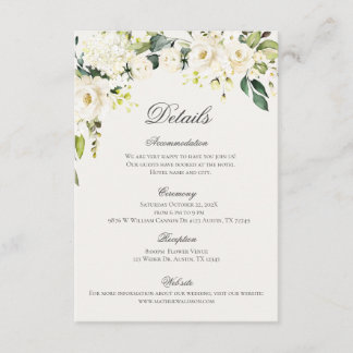 Boho-Hochzeit Hochzeitsdetails Begleitkarte