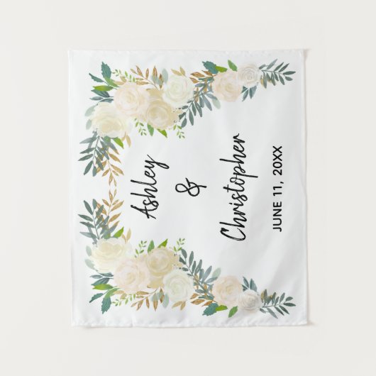 Boho Hochzeit im Herbst Back Drop, Zeremonie Dekor Wandteppich (Vorderseite)