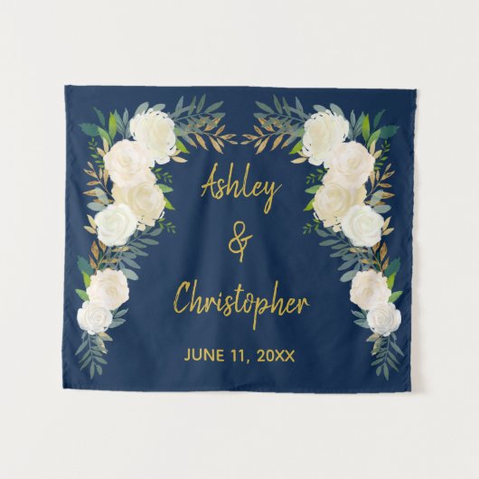 Boho Hochzeit im Herbst Back Drop, Zeremonie Dekor Wandteppich (Vorderseite (Horizontal))