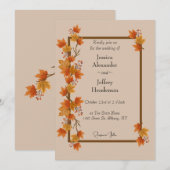 Boho Hochzeit im Herbst Einladung (Vorne/Hinten)