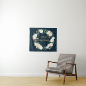 Boho Hochzeit im Herbst Hintergrund Gold White Bab Wandteppich (Beispiel (Horizontal))