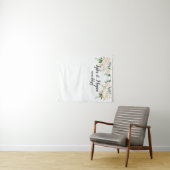 Boho Hochzeit im Herbst Hintergrund, Gold White We Wandteppich (Beispiel (Horizontal))