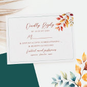 Boho Hochzeit im Herbst RSVP Karte