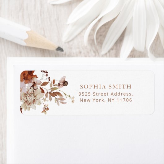 Boho-Hochzeit im Herbst-Rücksendeadresse (Insitu)